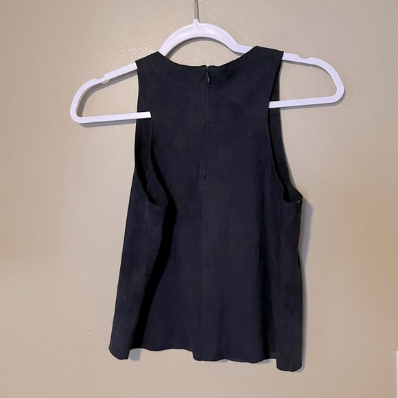 J Brand Trevia Suede Black Iris Navy Tank - Picture 5 of 9
